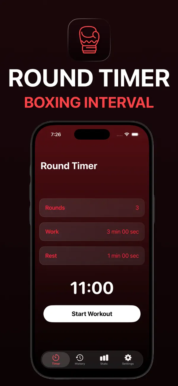 Round Timer workout screen